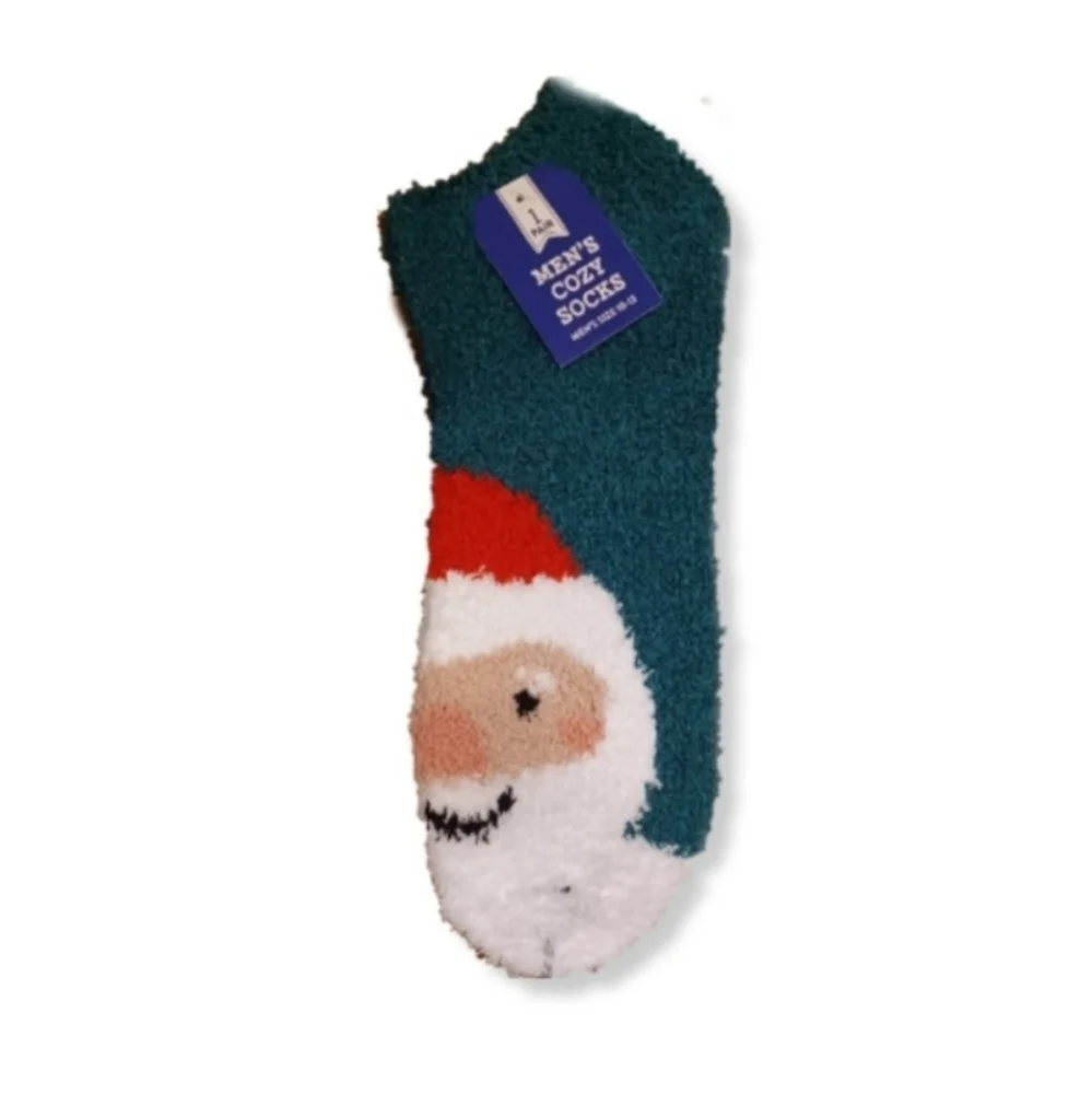 Men's warm, cozy Christmas Santa Claus socks- Size 10-13